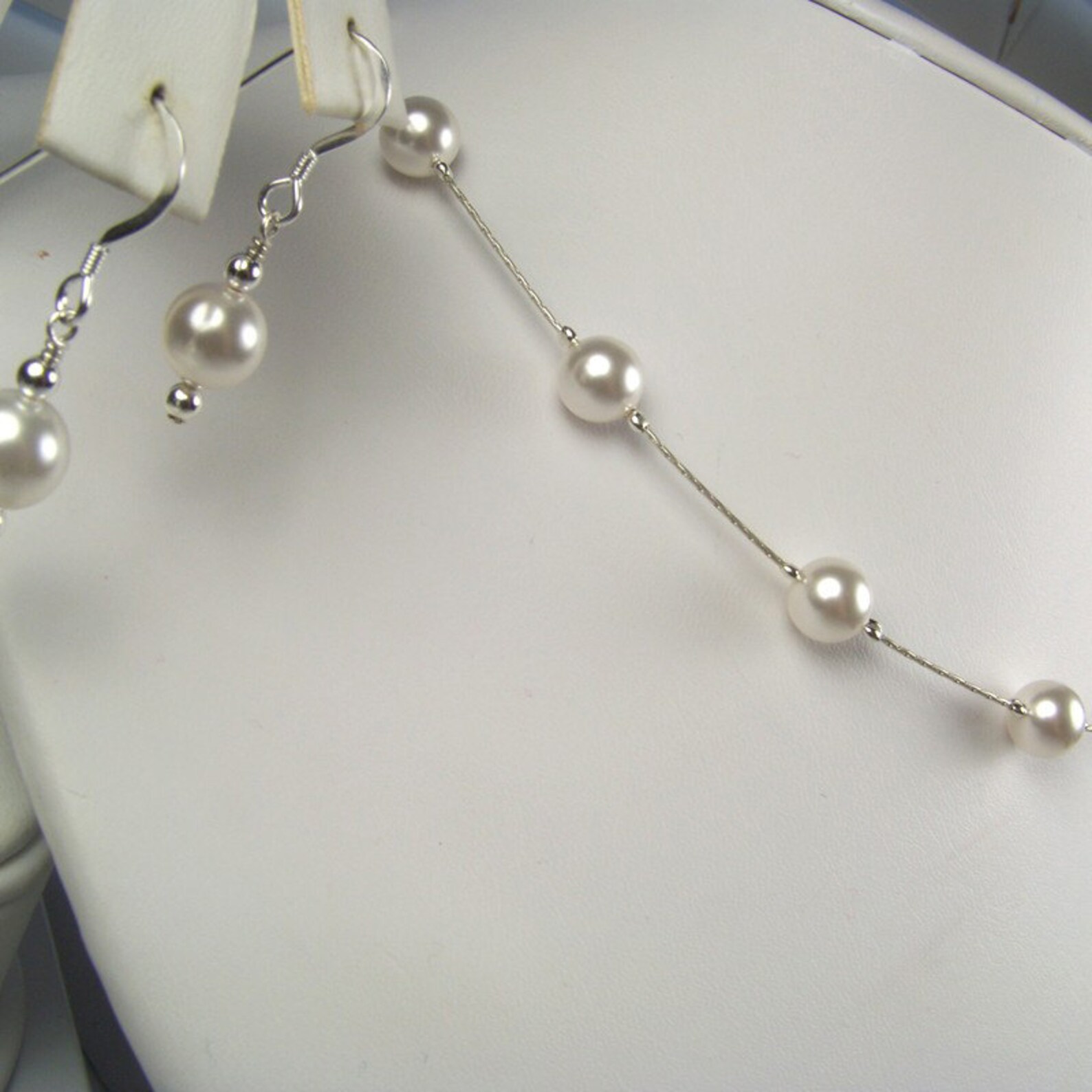 10mm Pearl Tin Cup Necklace Etsy