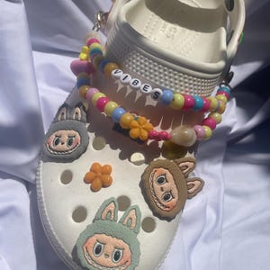 Labubu Head Croc Charms