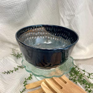 Navy Blue Serving Bowl (Hand-Made & Wheel-Thrown)