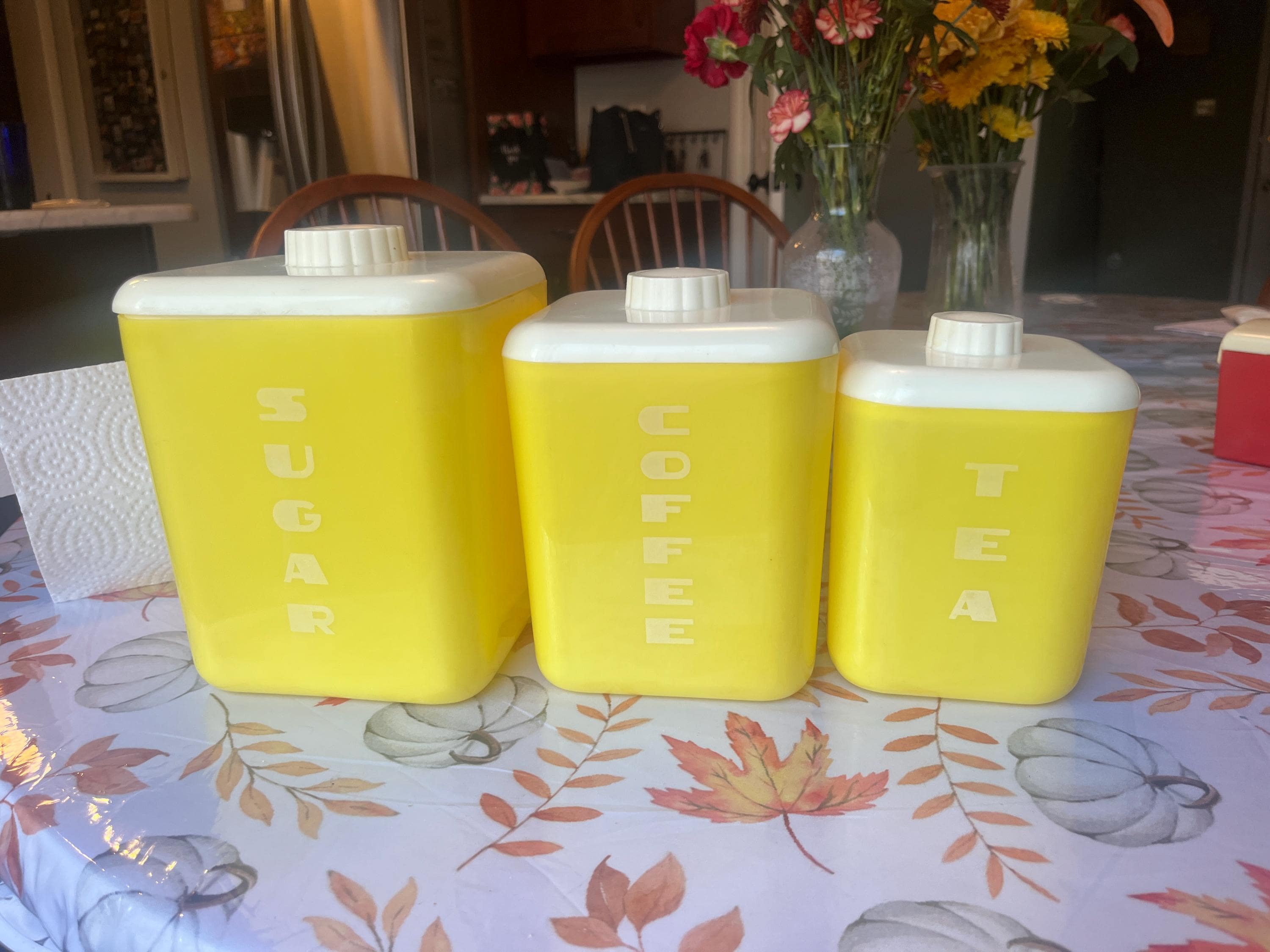 Yellow storage cannisters - Etsy 日本