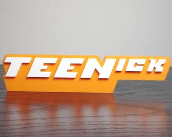 TeenNick Logo Sign | 6.75in Retro Display Piece