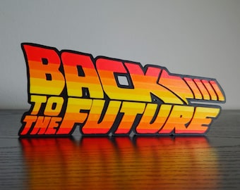 Back to the Future Logo Sign ~6in Retro Display (3D Printed, Fan