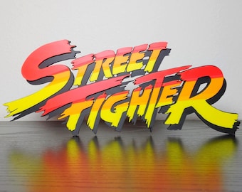Street Fighter Magnetic Logo Sign ~8.25in Display