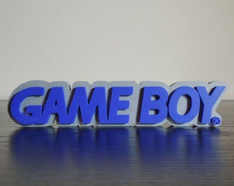 Game Boy Logo Sign ~6.75in (Retro Gaming Decor, Nintendo Display, Handheld Console, Classic Game Boy, Gamer Gift, Shelf Display)