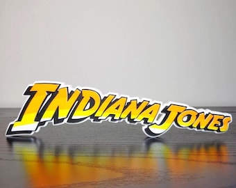 Indiana Jones Logo Sign ~6.9in Adventure Display