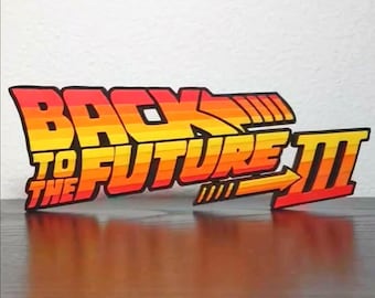 Back to the Future 3 Sign ~6in Retro Display