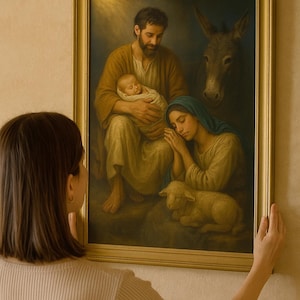 Holy Family Nativity Print: Catholic Christmas Wall Art (Digital Download)