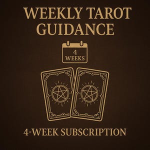 Wekelijkse tarotlegging | Abonnement voor spirituele begeleiding van 4 weken | Gepersonaliseerde pdf-bezorging