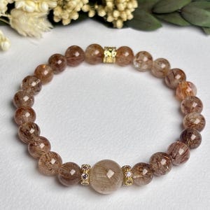 Red Super Seven Bracelet & Natural Genuine Red Super Seven Quartz bracelet,Women Bracelet,Jewelry gifts,Super 7 Quartz