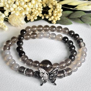 Smoky Quartz Crystal Bracelet | Boho Wrap Bracelet | Handmade Gift for Her | Healing Stone & Protection