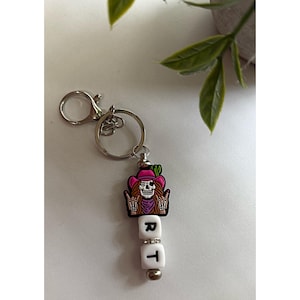Radiology tech badge keychain