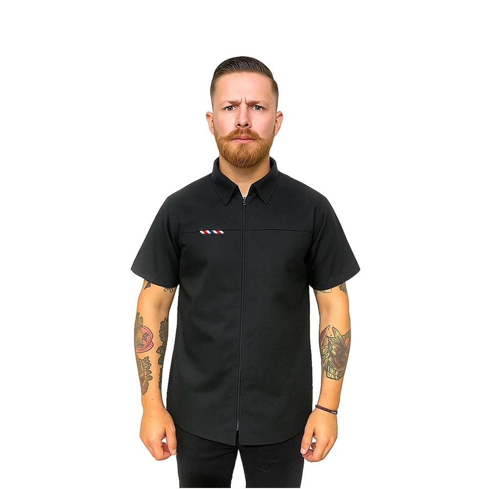 Professional Barber Jacket: Durable Polyester Barber Smock
