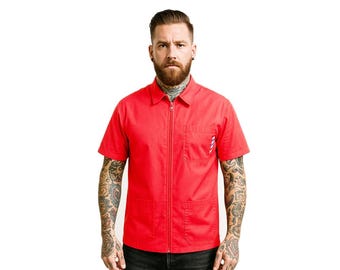 Handmade Barber Jacket: Durable Memory Fabric, Unisex Salon Smock