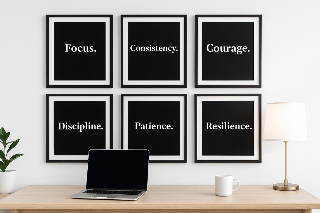 Minimalist Motivational Wall Art Prints | Black and White Typography ...