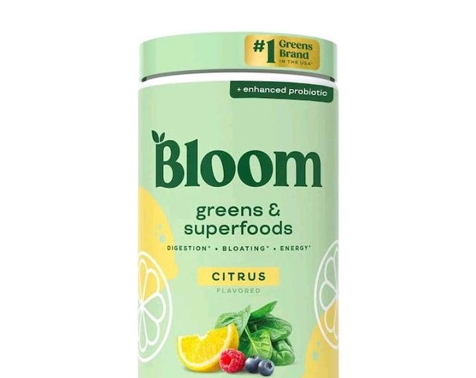 Bloom Nutrition Superfood Greens Powder Digestive Enzymes with Probiotics and...