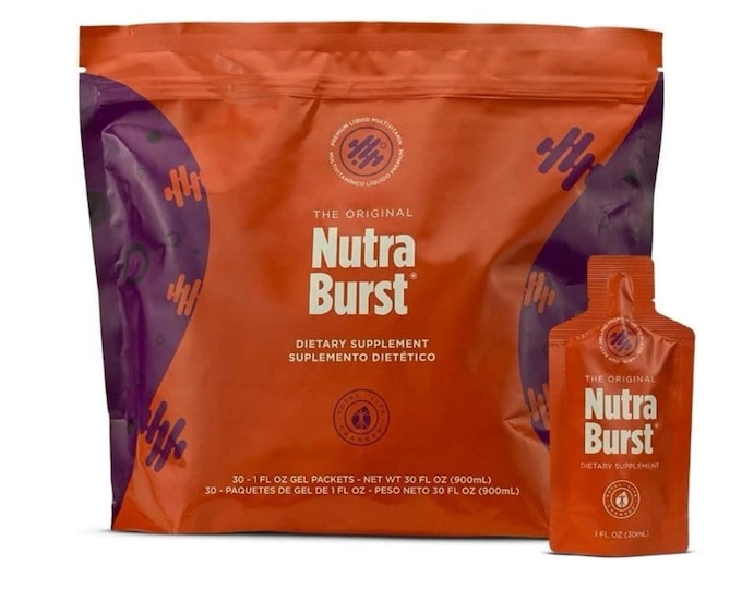 Now In a Box of 30 pk Nutraburst Liquid Multi-Vitamin Total Life Changes !!!