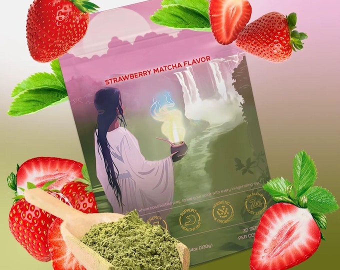 Brain Yerma Magic | Yerma Mate Tea Powder | Strawberry Macha