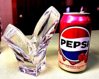 Bougeoirs fleurs ouverts en cristal au plomb MIKASA * Lot de 2