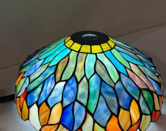 DALE TIFFANY - ABAT-JOUR de lampe en verre 14,5 po. X 5,25 po. * Sympa !