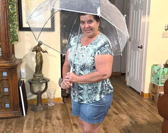 Translucent UMBRELLA with Acrylic Handle in Excellent Working Condition!