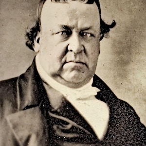 Portly Man DAGUERREOTYP 1/6 Platte in halbem Koffer um 1850