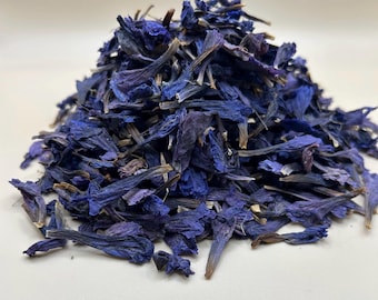 Vibrant Blue Dried Borage Flower Whole Petals Culinary Craft Loose Leaf Herbal Tea Echium amoenum