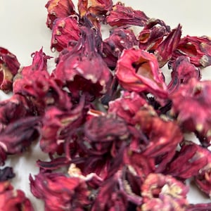 Dried Hibiscus Petals Loose Herbal Tea Natural Flower for Infusion Organic Floral Ingredient for DIY Crafts and Recipes