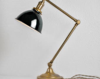 Lámpara de escritorio industrial vintage - lámpara de mesa victoriana luz de tarea - Steampunk - Art Deco