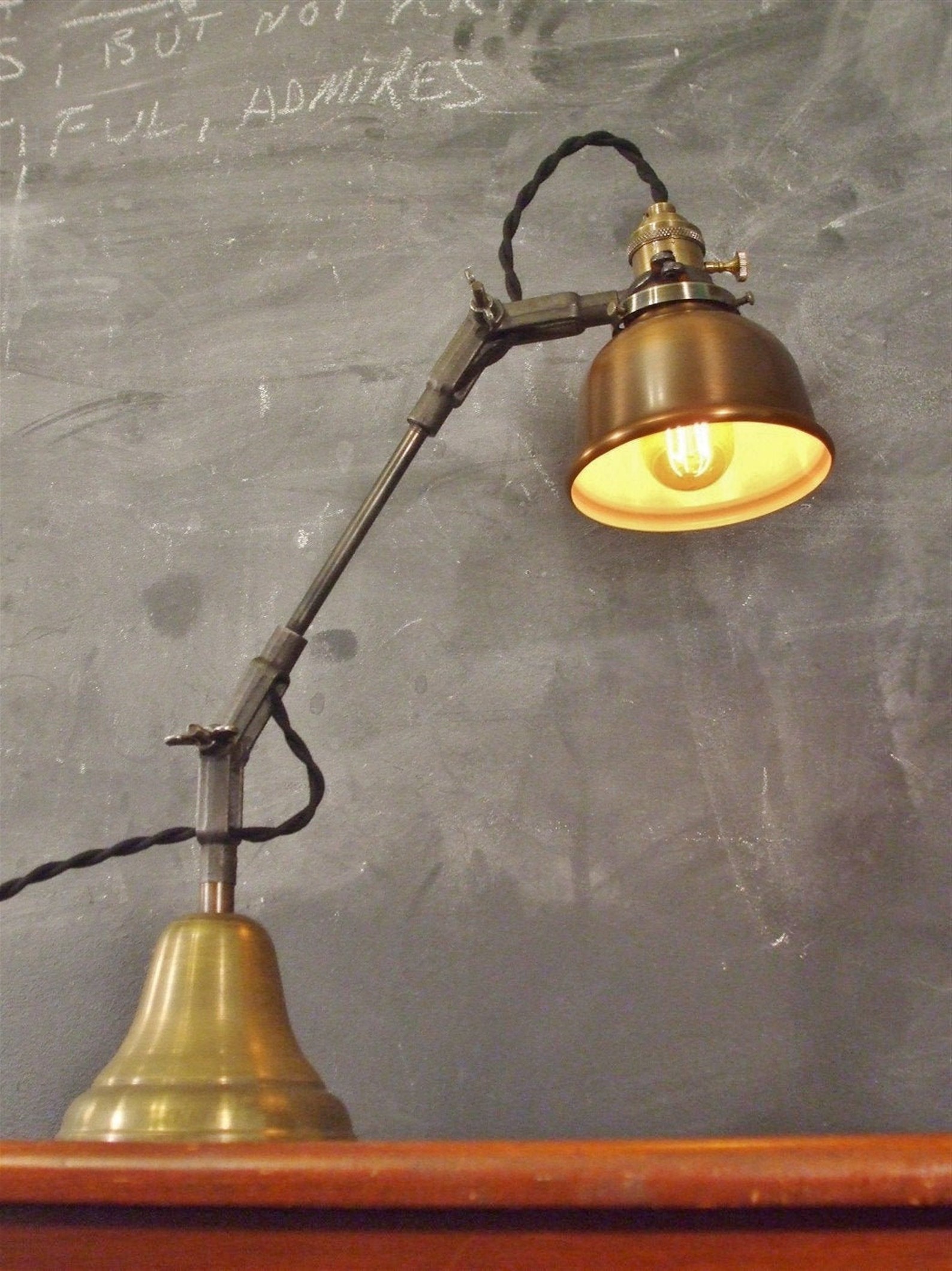 Vintage Industrial Desk Lamp Machine Age Task Light Cast Etsy