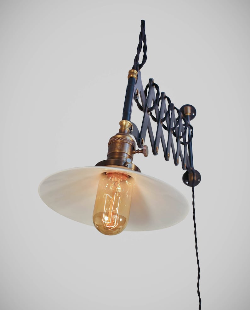 Vintage Industrial Scissor Lamp Scissor Sconce Expandable Etsy