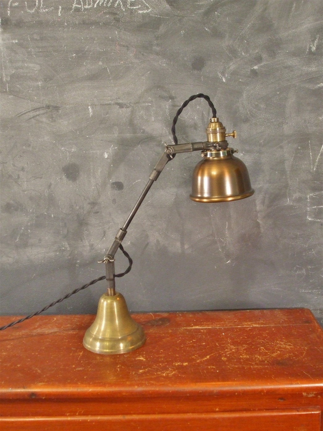 Vintage Industrial Desk Lamp Machine Age Task Light Cast Etsy