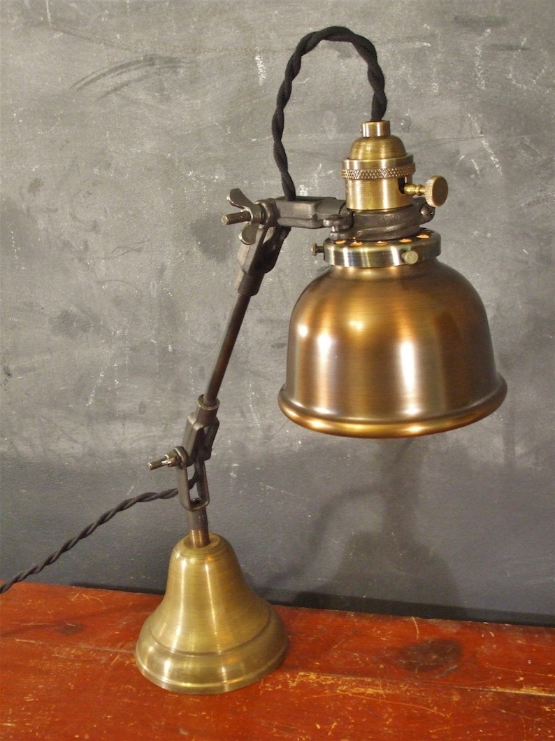 Vintage Industrial Desk Lamp Machine Age Task Light Cast Etsy