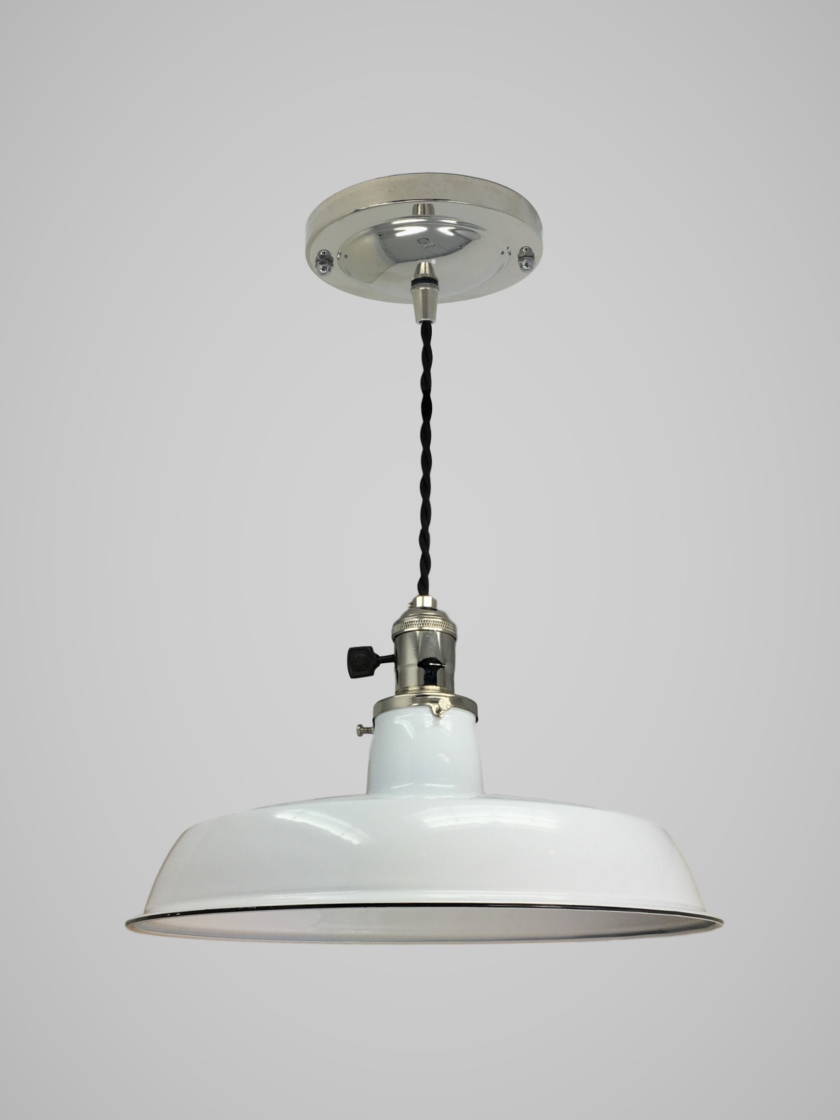 White industrial sale pendant light