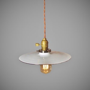Vintage Industrial Hanging Light - Machine Age Minimalist Bare Bulb ...