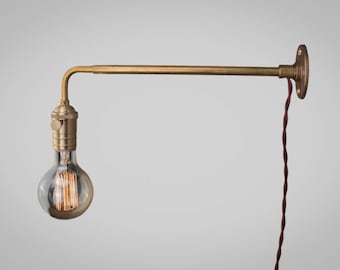 Vintage Industrielle WandLeuchte - massive Messing Wandlicht Maschine Alter Steampunk lesen Badezimmer Lampe