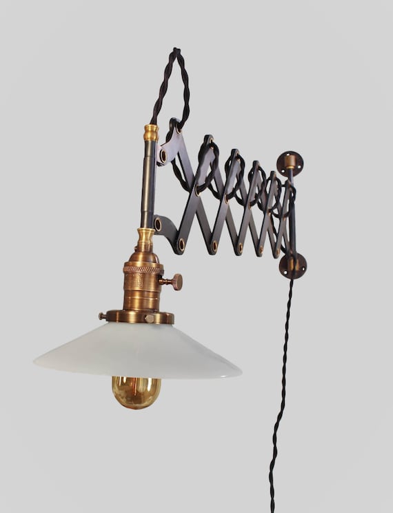 Vintage Industrial Scissor Lamp Scissor Sconce Expandable