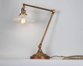 Vintage Industrial Desk Lamp - Victorian Table Lamp Task Light - Steampunk - Art Deco