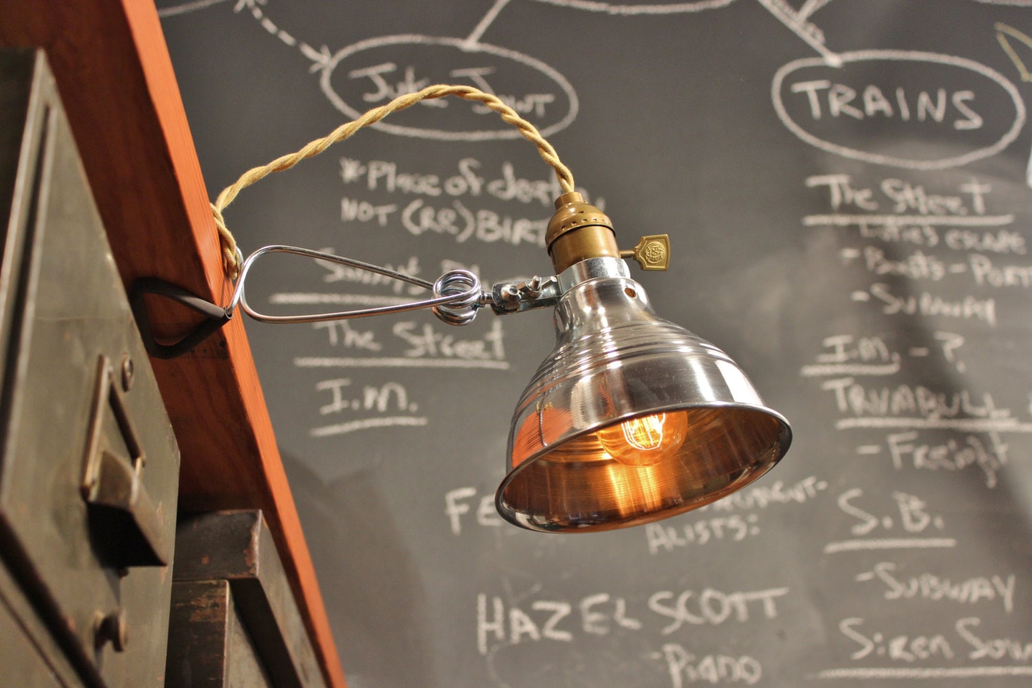 Vintage Industrial Clamp Lamp Wall or Shelf Mount Task Light - Etsy