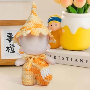 Crochet 17cm Doll Outfit – 2 Styles to Choose From | Handmade Overall Magic Hat & Bag Set | Doll Clothes for Display, Gift, Collectors