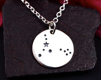 Pisces Constellation Necklace, Pisces Necklace in Sterling Silver, Pisces Jewelry, Pisces Gift, February March Birthday Gift