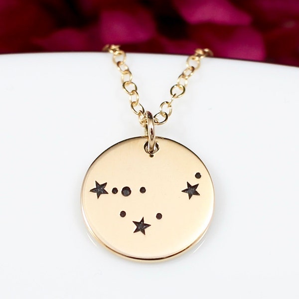 Capricorn Constellation Necklace Gold, Capricorn Necklace, Jewelry, Gifts, Zodiac Sign, Zodiac Necklace, Gifts, Celestial Necklace, Jewelry