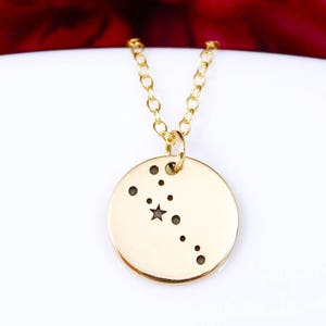 Gold Taurus Necklace, Taurus Constellation Necklace Gold, Taurus Zodiac Necklace, Taurus Zodiac Jewelry, Celestial Necklace, Jewelry