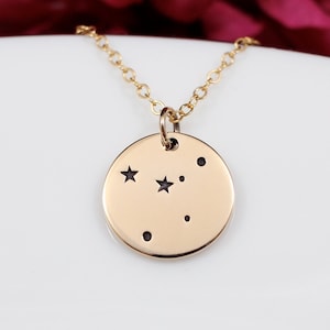 Gold Cancer Constellation Necklace, Cancer Star Sign Necklace, Cancer Zodiac Necklace, Cancer Zodiac Sign, Gift for Cancer Sign