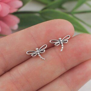 Dragonfly Gifts for Women Sterling Silver Dragonfly Stud Earrings Jewelry with Austrian Crystal