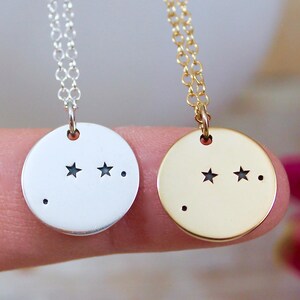 Aries Constellation Necklace - Aries Star Sign Necklace in Sterling Silver or Bronze on 14k Gold Filled Chain
