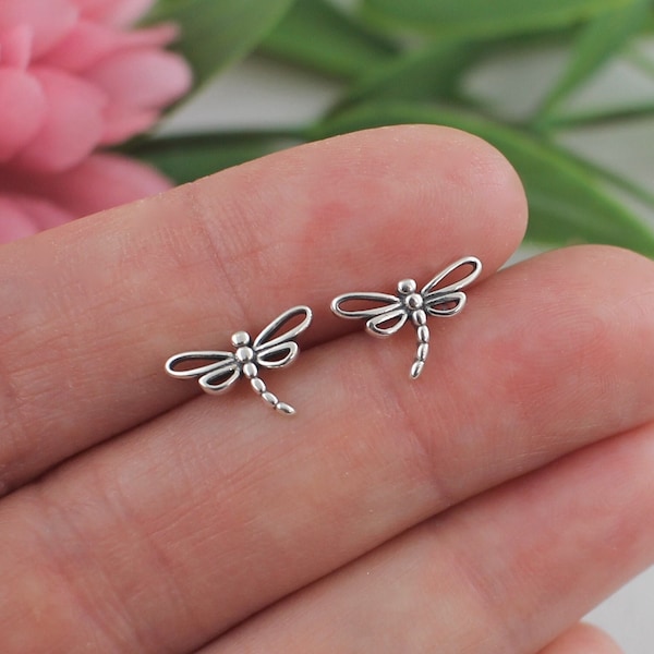 Dragonfly Earrings, Dragonfly Gifts, Dragonfly Earrings Stud, Dragonfly Earrings Sterling Silver, for Women, Dragonfly Jewelry, Entomology