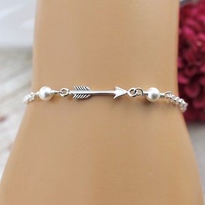 Arrow Bracelet for women, Sterling Silver Arrow Bracelet, Archery Gifts, Ankle Bracelet, Sagittarius Bracelet, Adjustable Bracelet