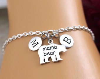 Sterling silver mama bear bracelet best sale