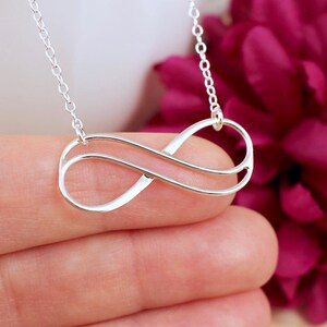 Large Double Infinity Necklace Sterling Silver | Infinity Necklace | Gift For Mother, Daughter, Wife, Sister, Friend