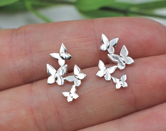 Butterfly Earrings Studs, Sterling Silver Butterfly Earrings, Stud Earrings, Butterfly Jewelry, gift for her, Mother's Day Gift